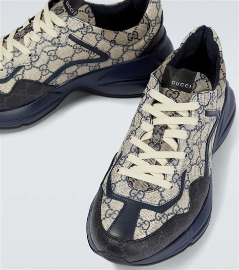 gucci rhyton sneakers ny yankees|Gucci gg rhyton sneakers men's.